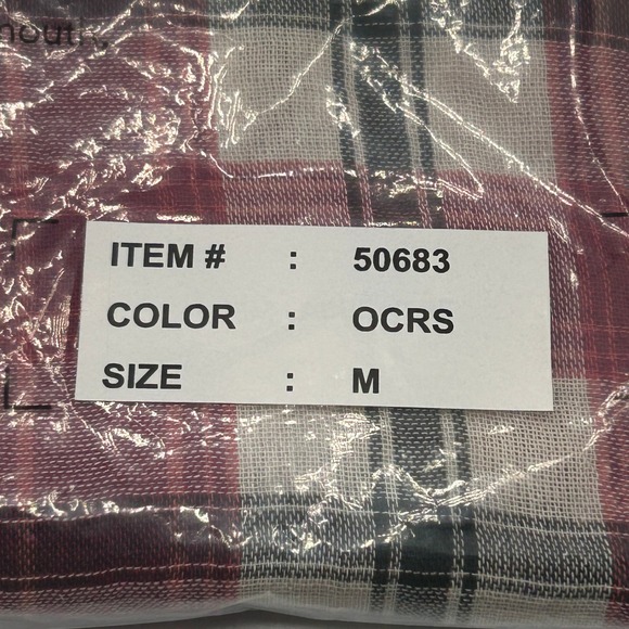 Garnet Hill Red Gauze Organic-Cotton Plaid Popover Blouse Women Medium 50683 NWT - Picture 11 of 11